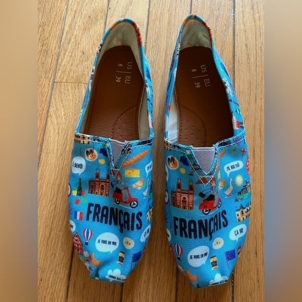 🌷🌷3/$15 Français Graphic Canvas Flat 8 - Picture 2 of 6